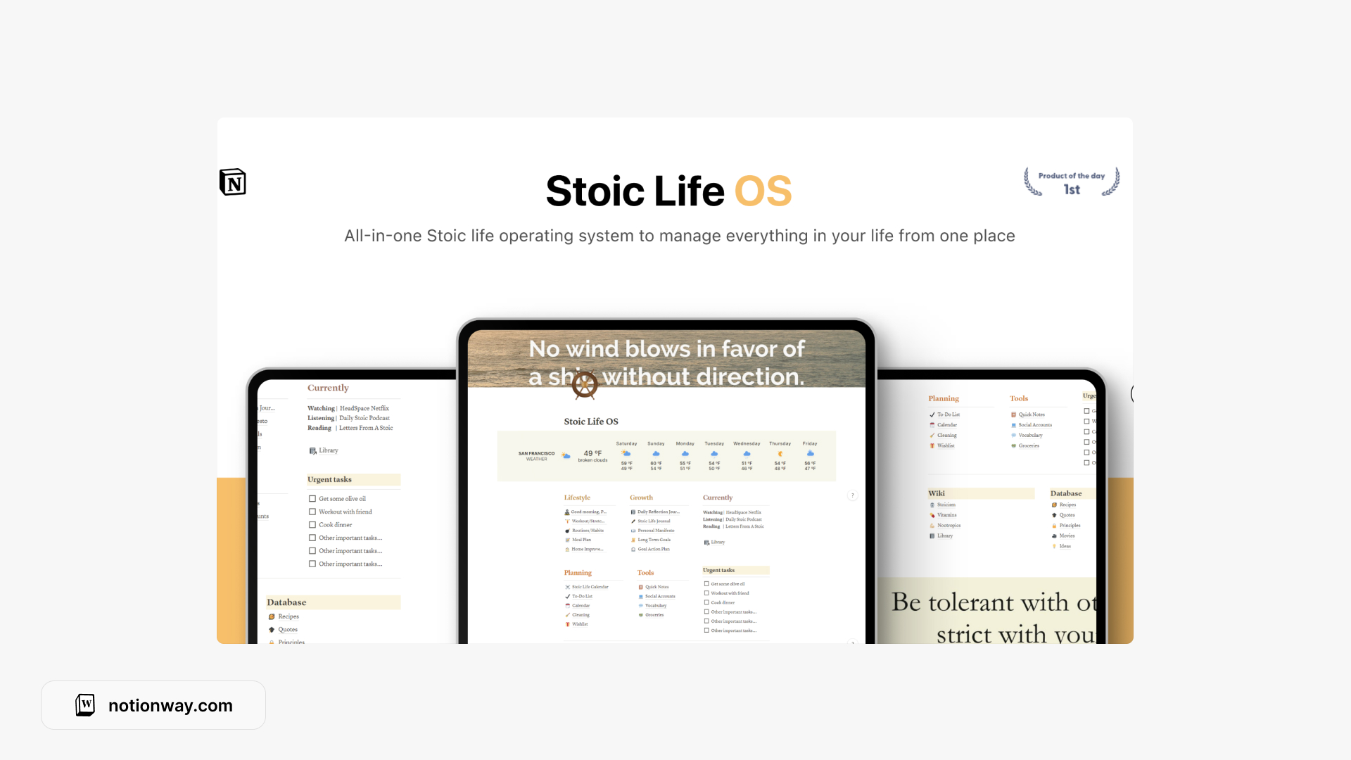 8 Best Notion Stoic Templates Calmer and Happier)